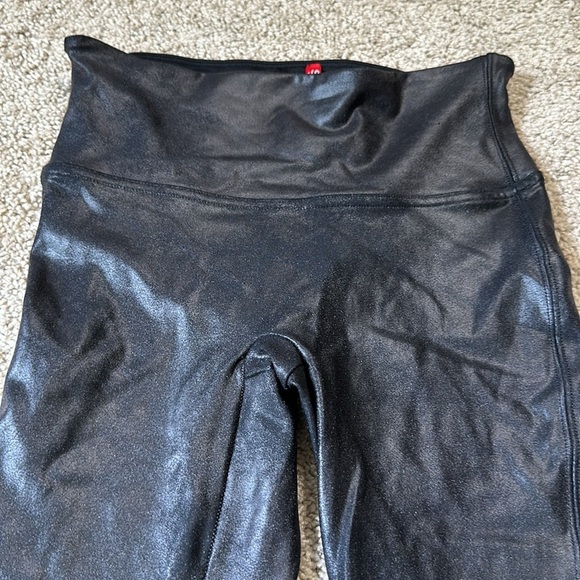 SPANX Faux Leather High Rise Leggings Black Women’s Size Small - Picture 3 of 5